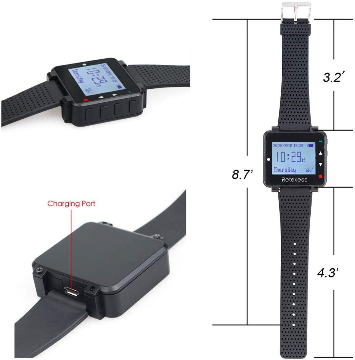 5 1-Key Call Button Caregiver Pager System G501