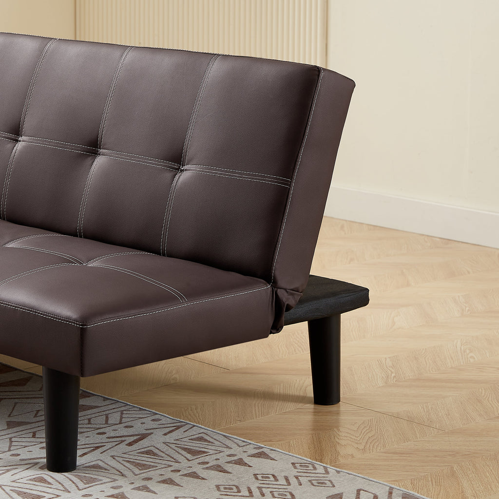 Bruno Black PU Convertible Sofa Bed K962