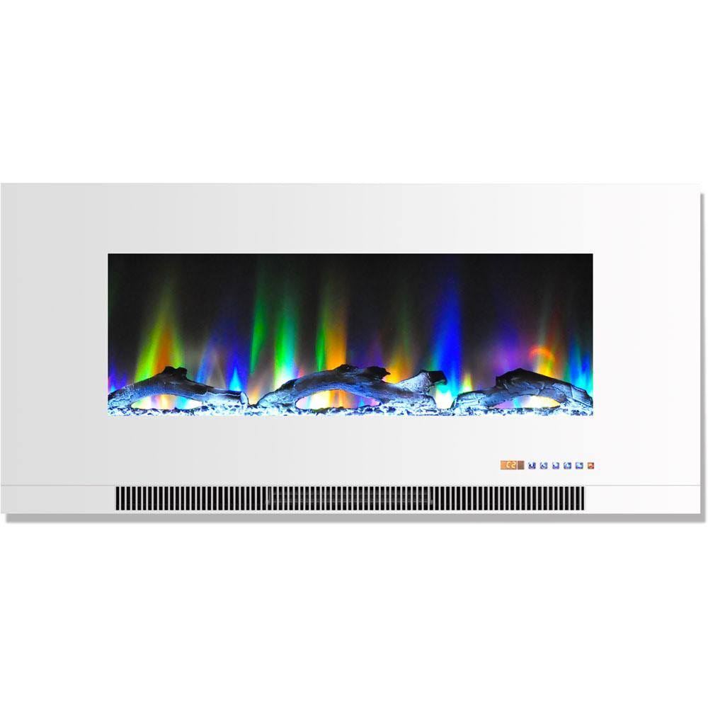 42 in. Black Wall-Mount Electric Fireplace V674