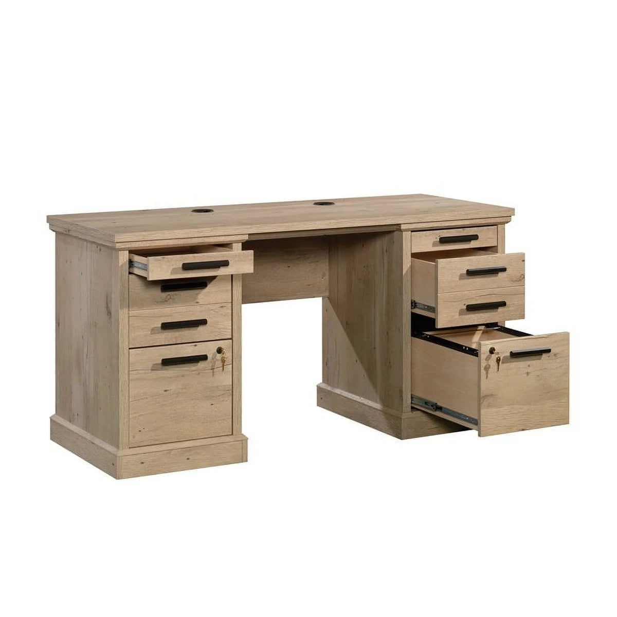 60" Engineered Wood Credenza Desk in Prime Oak H414