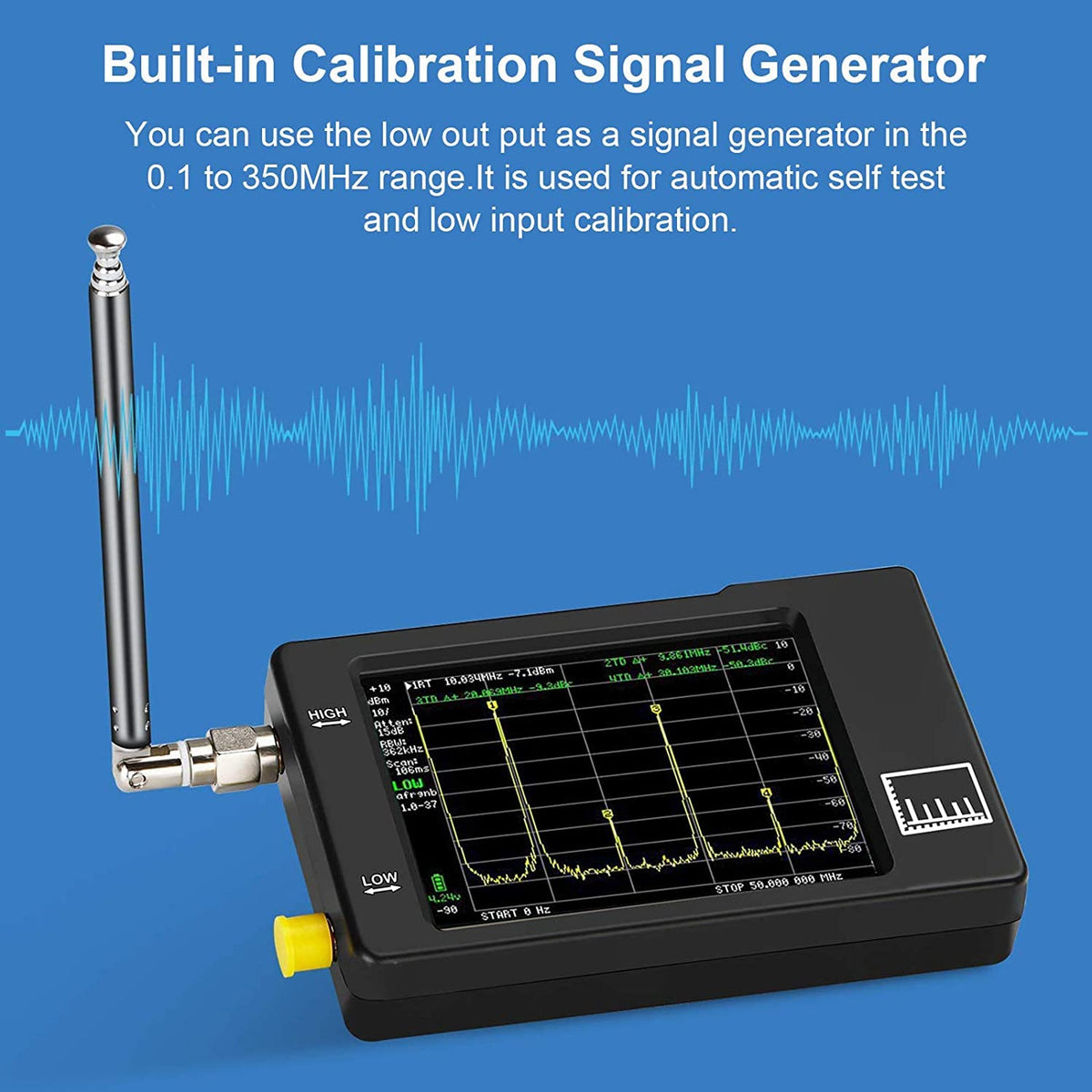 2.8inch Touchscreen 100KHz-960MHz Spectrum Analyzer A496214