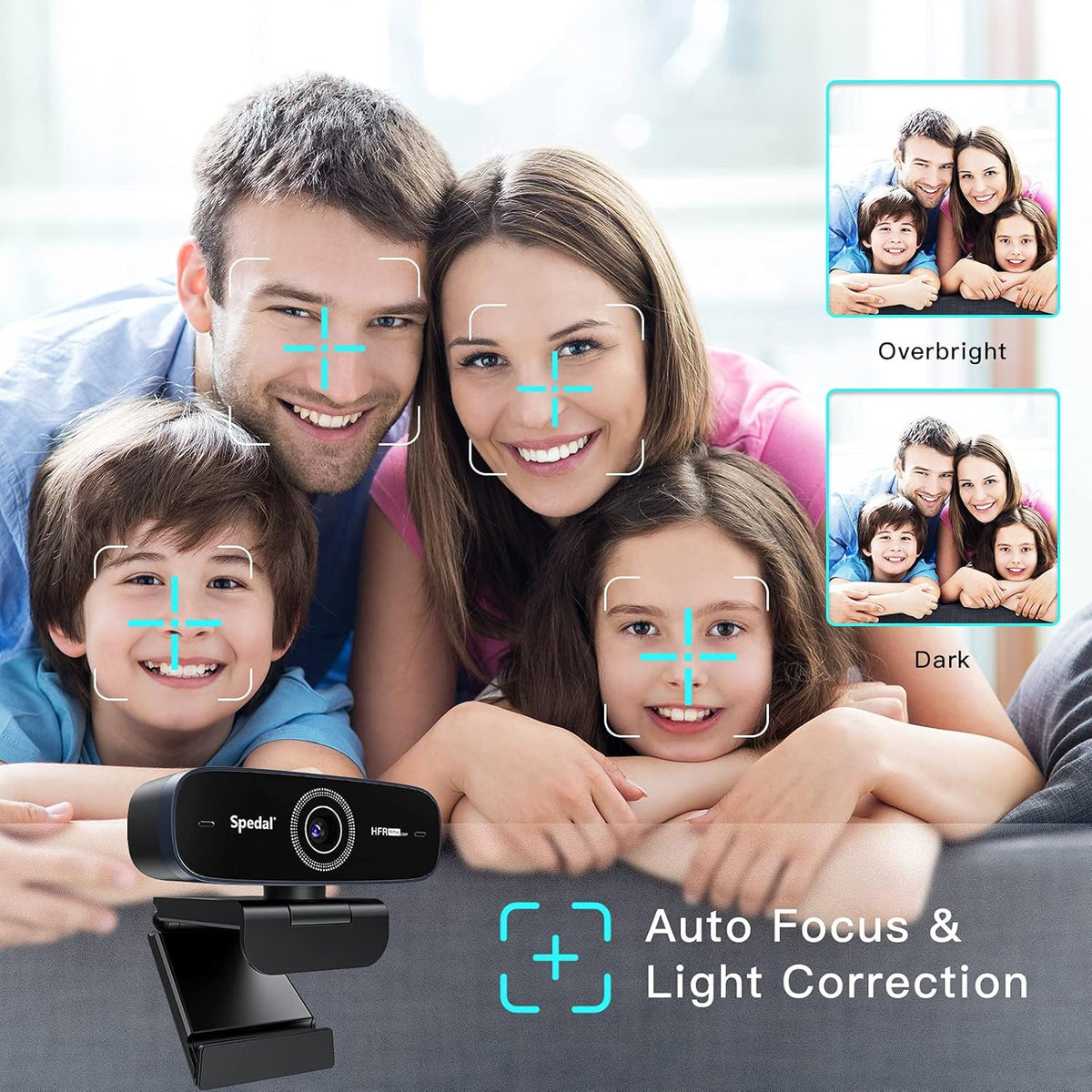 1080P 60fps Webcam with Dual Microphone P4144