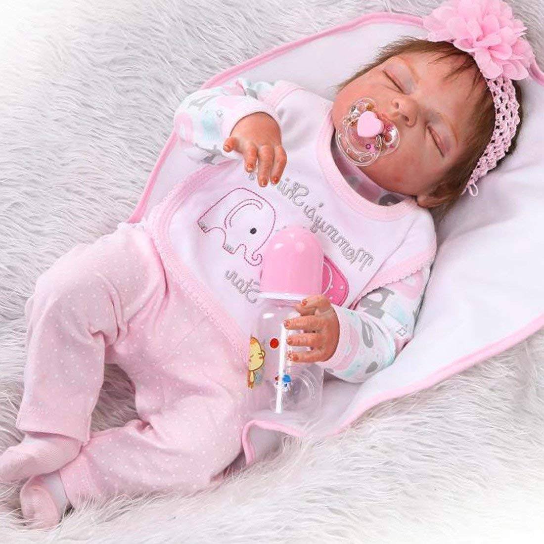 Full Body Silicone Vinyl Reborn Baby Girl Doll L359493