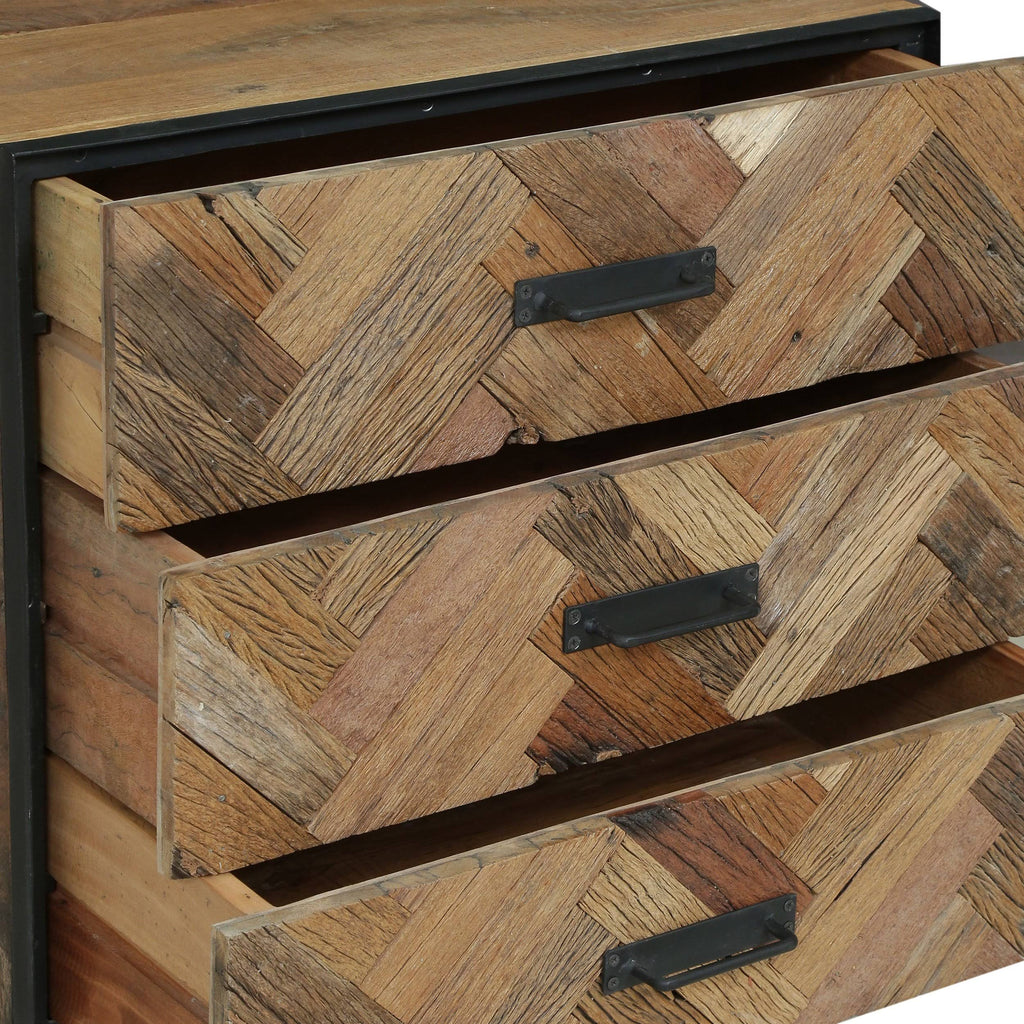 Boho Wood 3 Drawer Cabinet Y633991