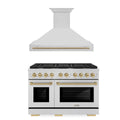 48 In. Gas Range and Range Hood in Stainless Steel B21587