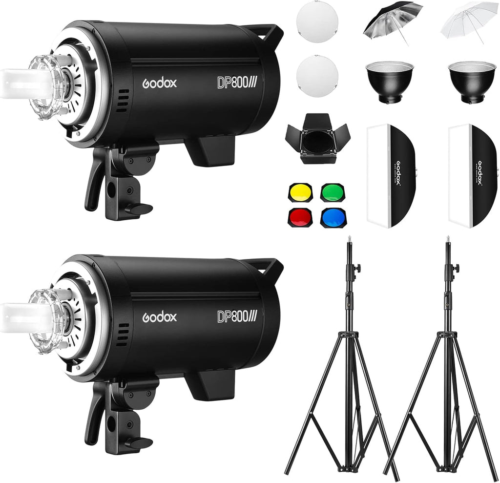2 Pack Studio Flash Strobe Monolight Bowens Mount Kit T632