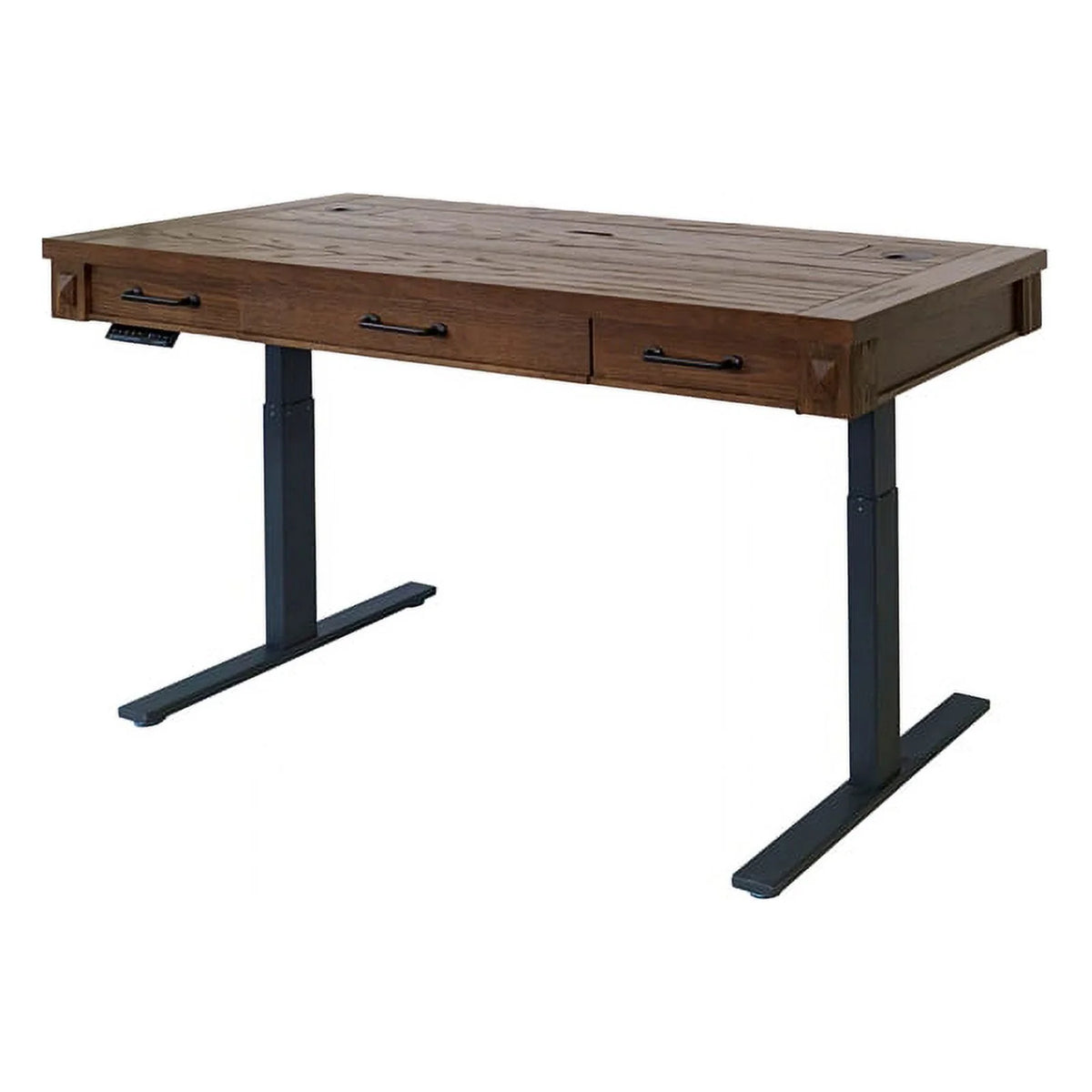 Brown Rustic Wood Sit/Stand Desk S8690