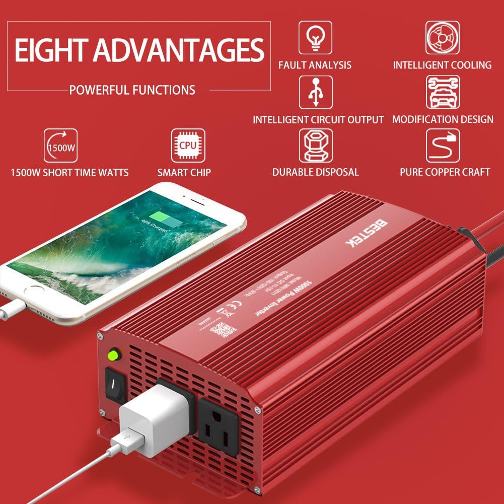 1000 Watt DC to AC Power Inverter O474748