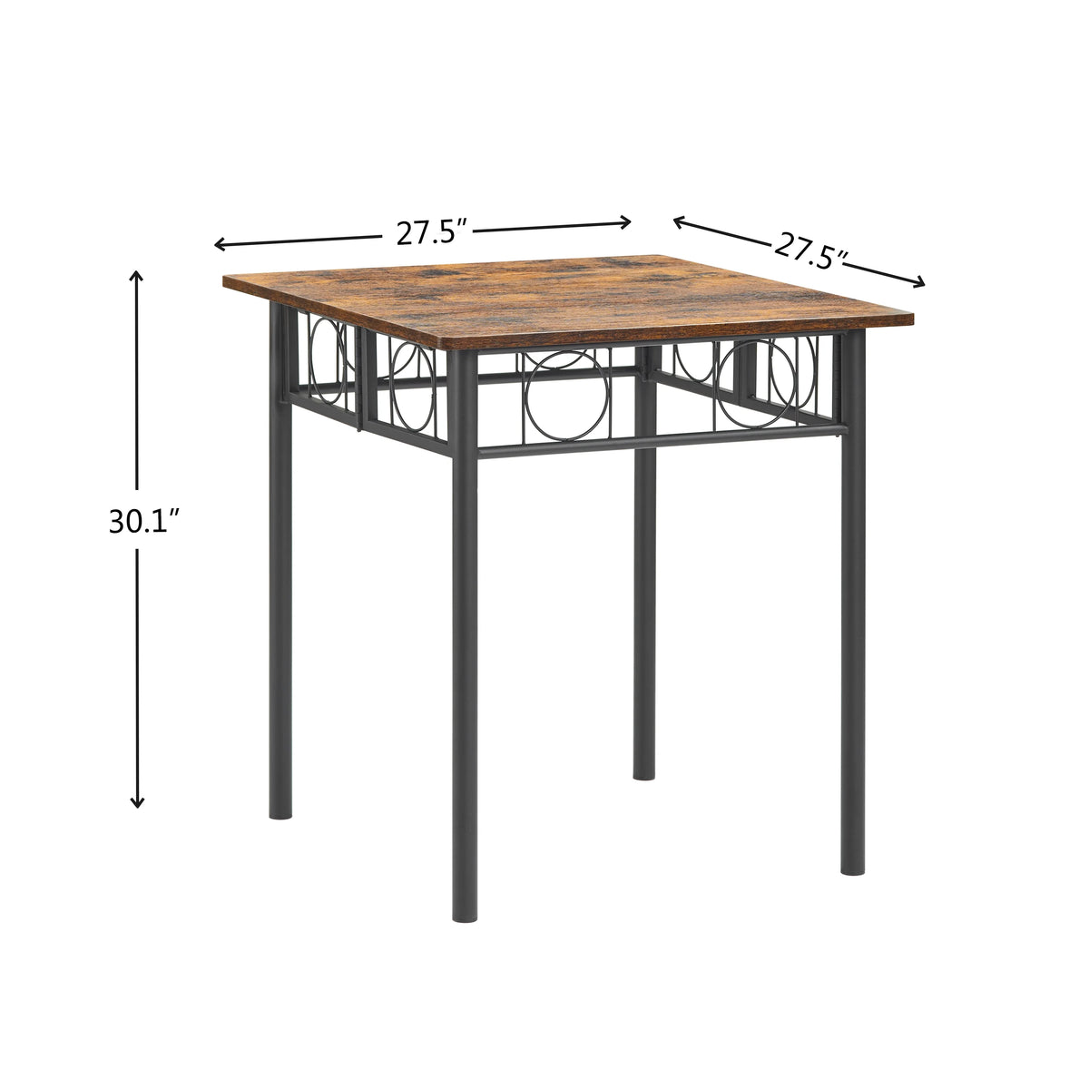 Folding Dining Table with Metal Frame C541