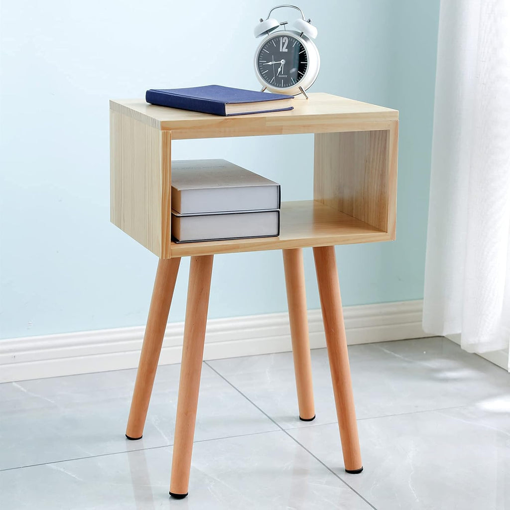Solid Wood Nightstand Bedside Table End Side Table W99860