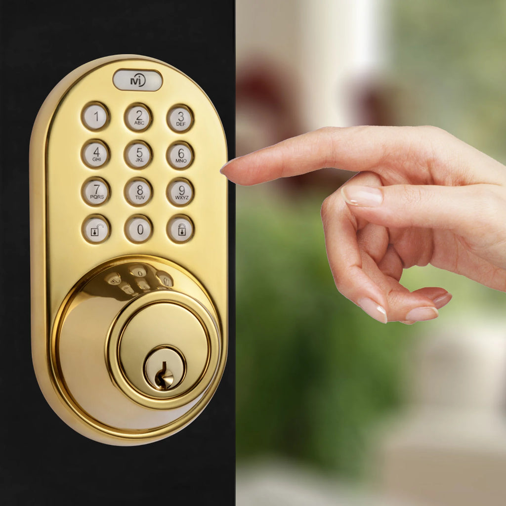Keyless Entry Deadbolt Door Lock with Electronic Digital Keypad Polished Brass U3060