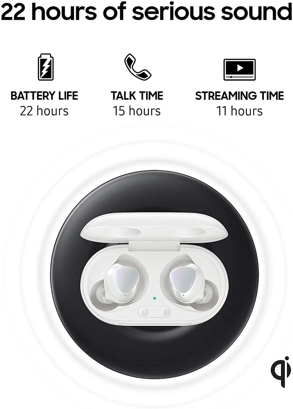 White True Wireless Earbud Headphones with Active Noise Cancelling O778143