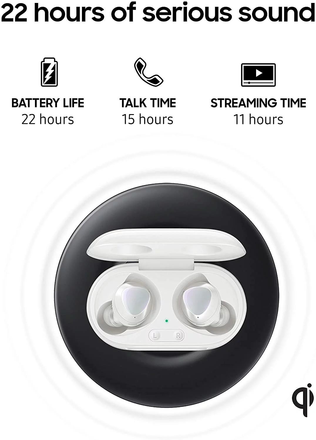 White True Wireless Earbud Headphones with Active Noise Cancelling O778143