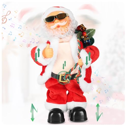 Animated Singing Dancing Christmas Plush Santa Dolls J49124