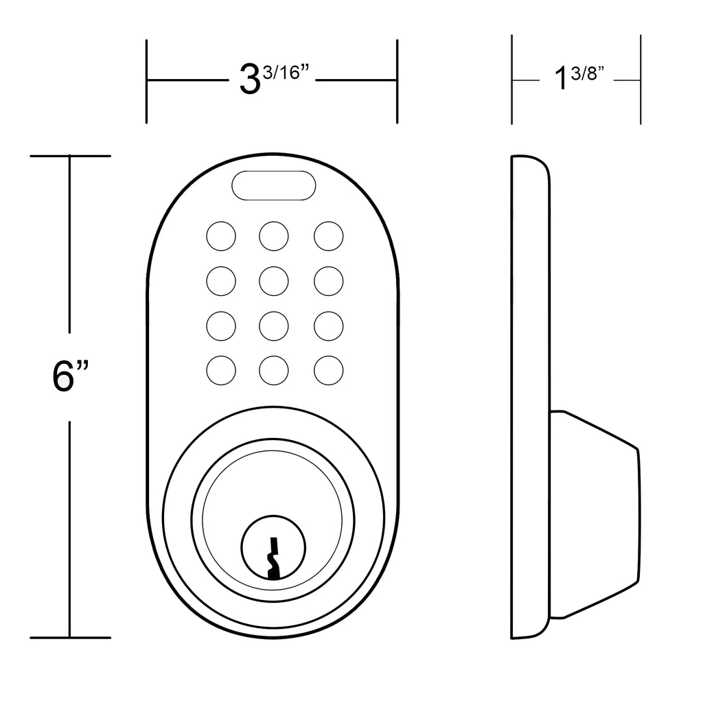 Keyless Entry Deadbolt Door Lock with Electronic Digital Keypad Polished Brass U3060
