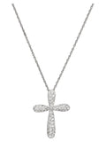 Sterling Silver Cross Pendant, 18" Q650869