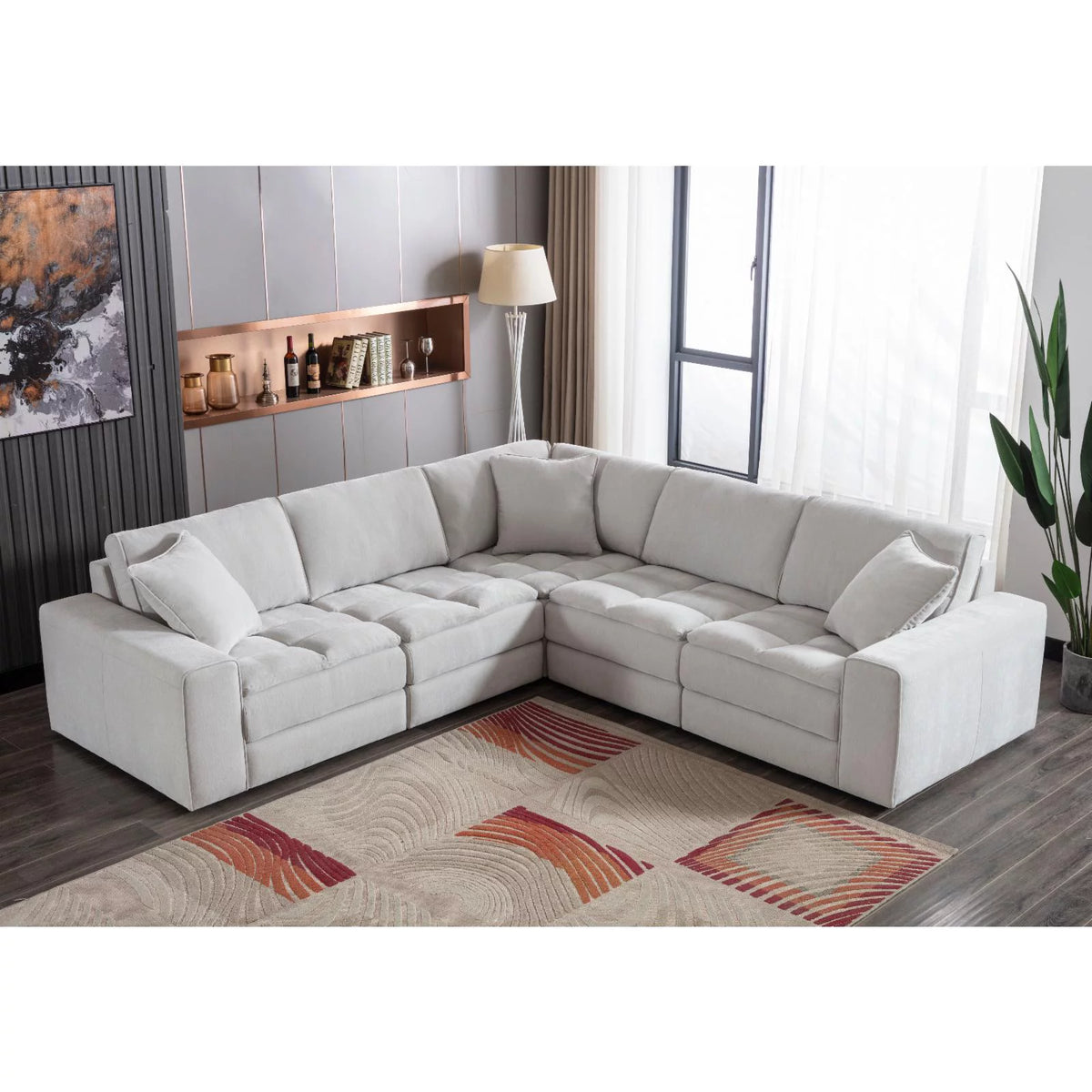 5-Piece L-Sectional Sofa O67886