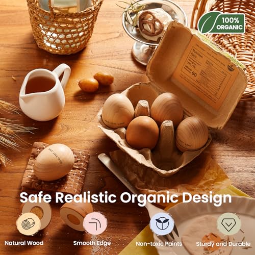 Organic 6PCS Wooden Play Food Set W893585