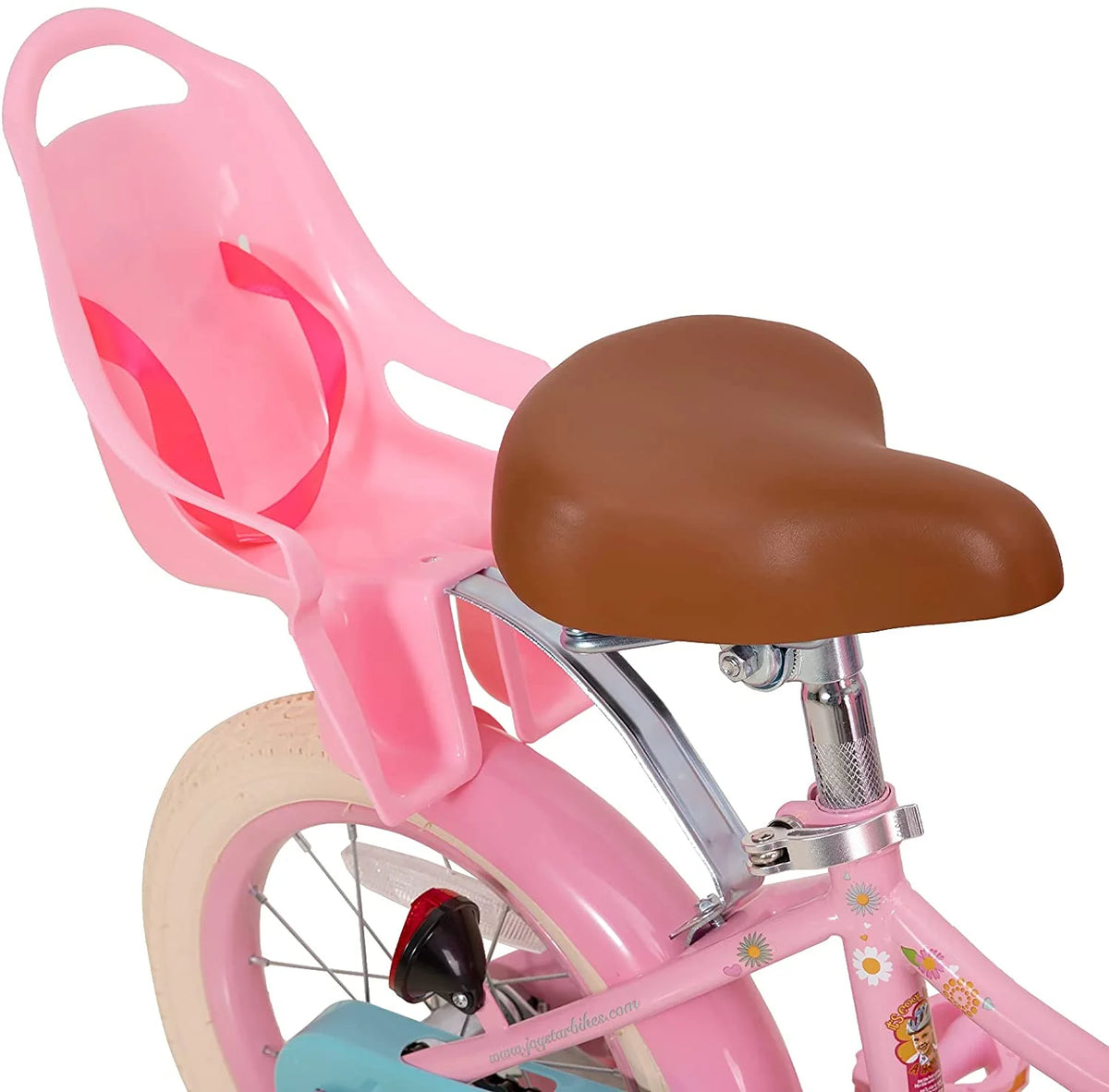 16 Inch Kids Bike with Training Wheels and Basket White D9628