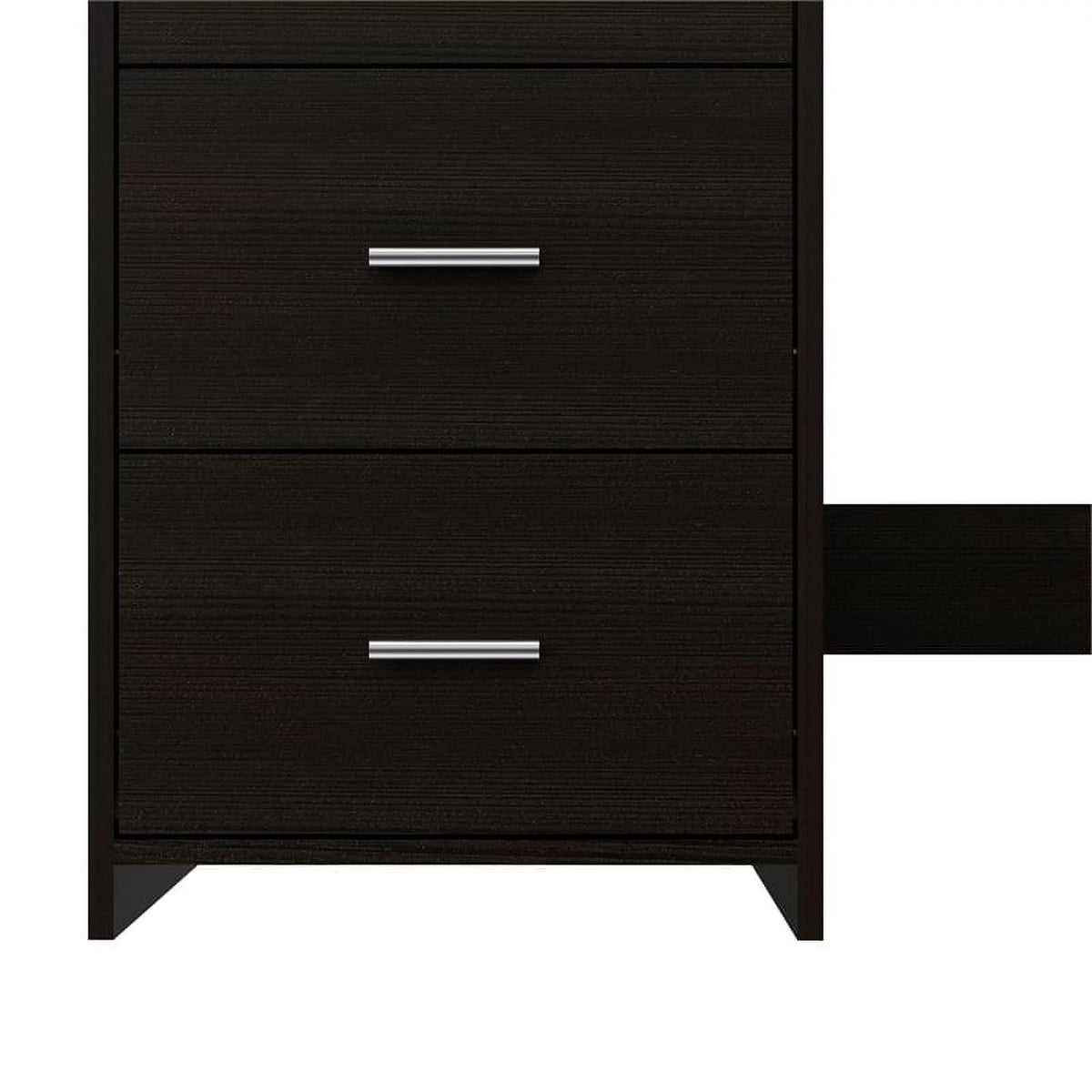 Black 3 Drawer Engineered Wood Computer Desk A994104