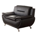 Black Faux Leather Upholstered Chair E8601