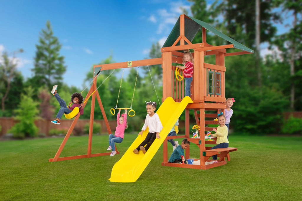 Cedar Wooden Swing Set N915