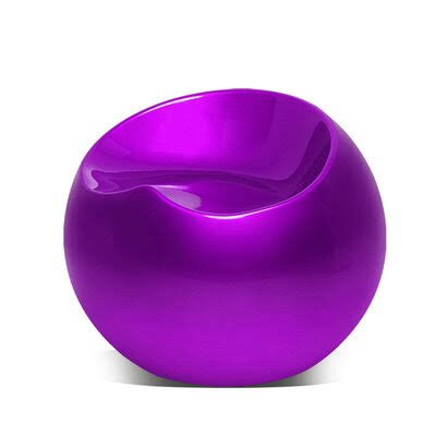Purple Plastic Accent Stool W12359