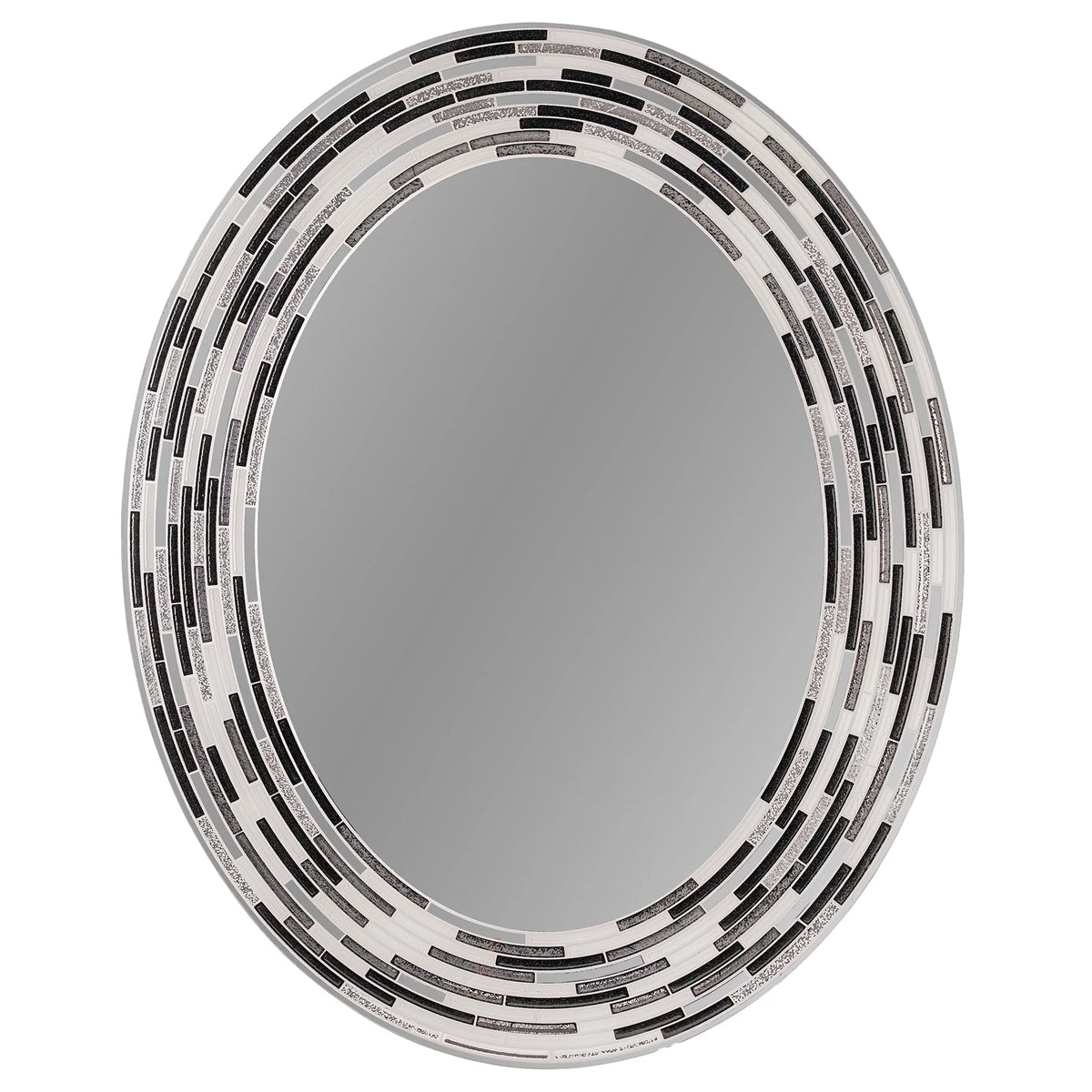 Charcoal Framed Oval Wall Vanity Mirror 23" x 29" W700555