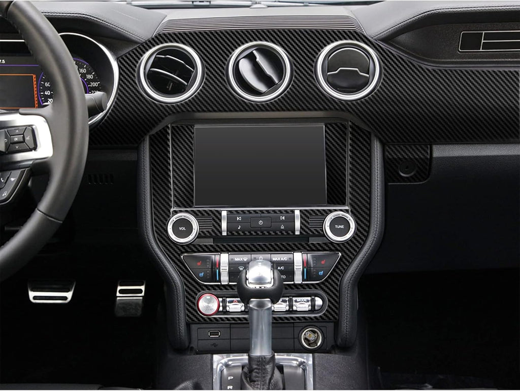 Carbon Fiber Center Console Vinyl Wrap Stickers Pack of 2 U4515