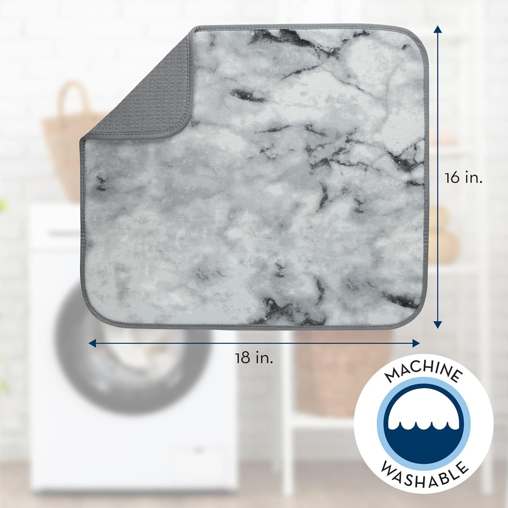 16 Inch x 18 Inch Absorbent Reversible Microfiber Dish Mat Y409