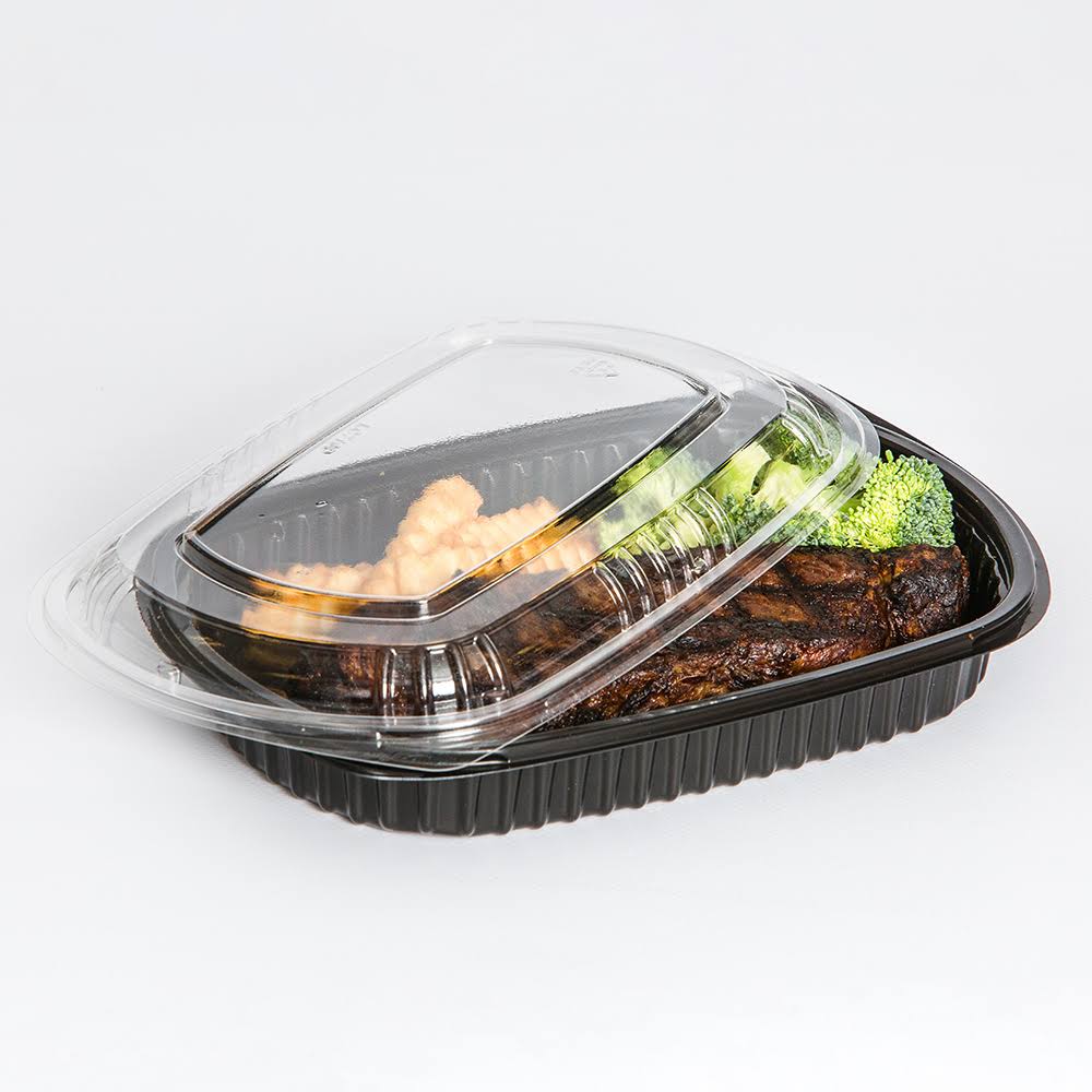 Black 32 oz Polypropylene Food Container O5678