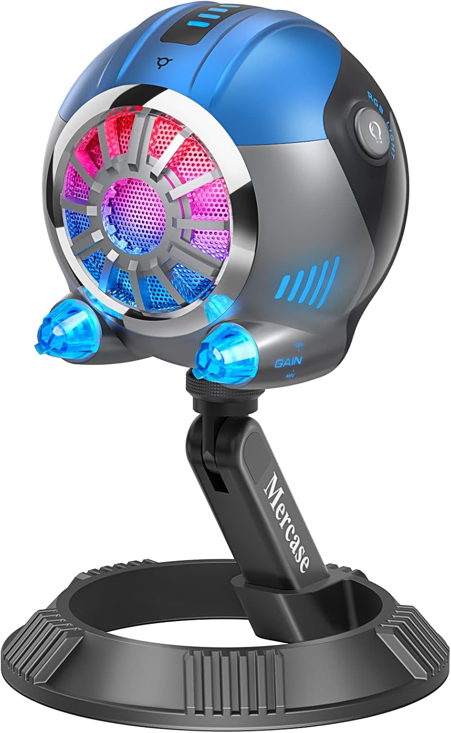 RGB Gaming Microphone with Quick Mute and Gain Control I901