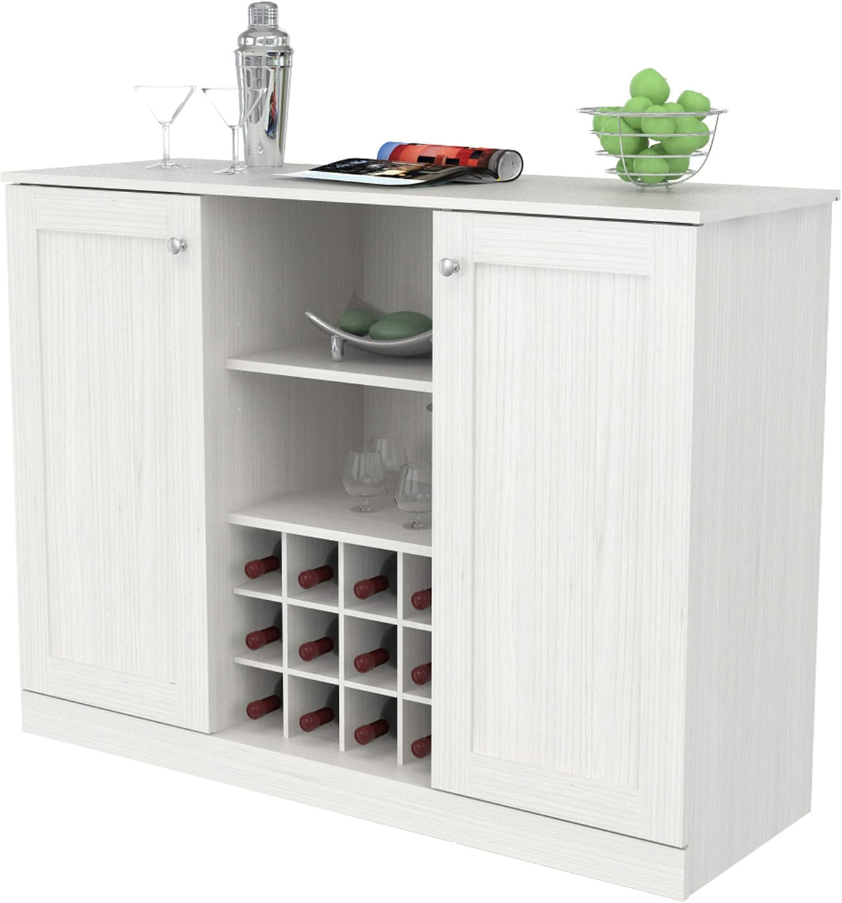 Washed Oak 2-Door Buffet Cabinet L894