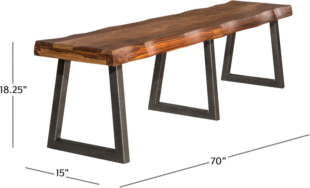 Gray Powder Coat Wood Rectangle Dining Table B1967