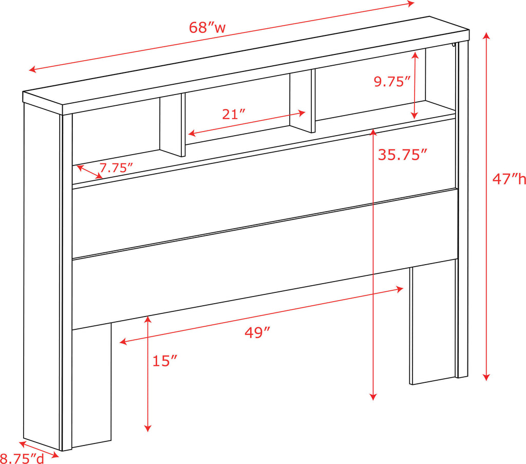 White Double/Queen Headboard Q473