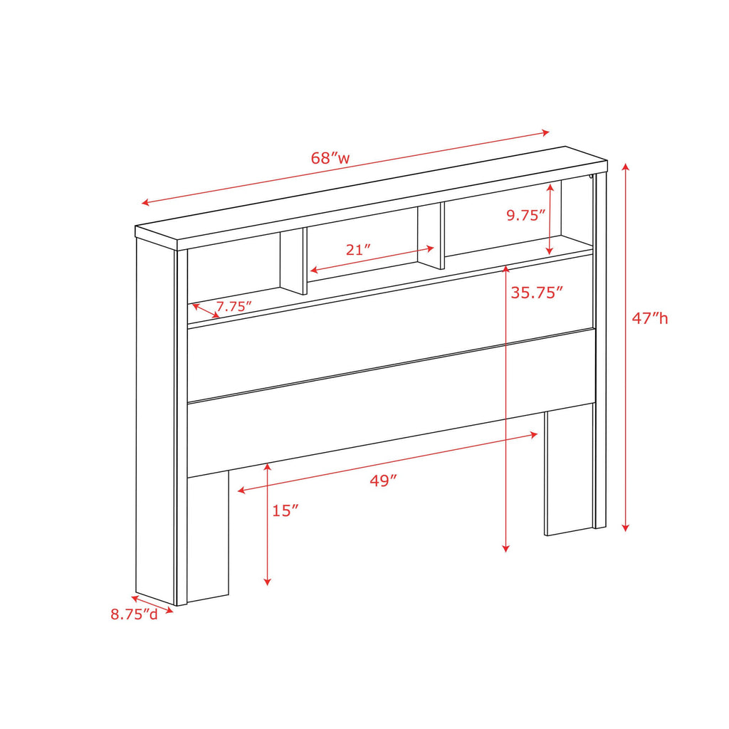 White Double/Queen Headboard Q473