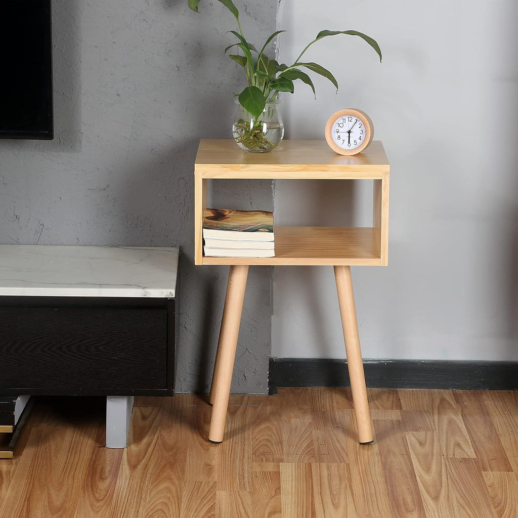 Solid Wood Nightstand Bedside Table End Side Table W99860