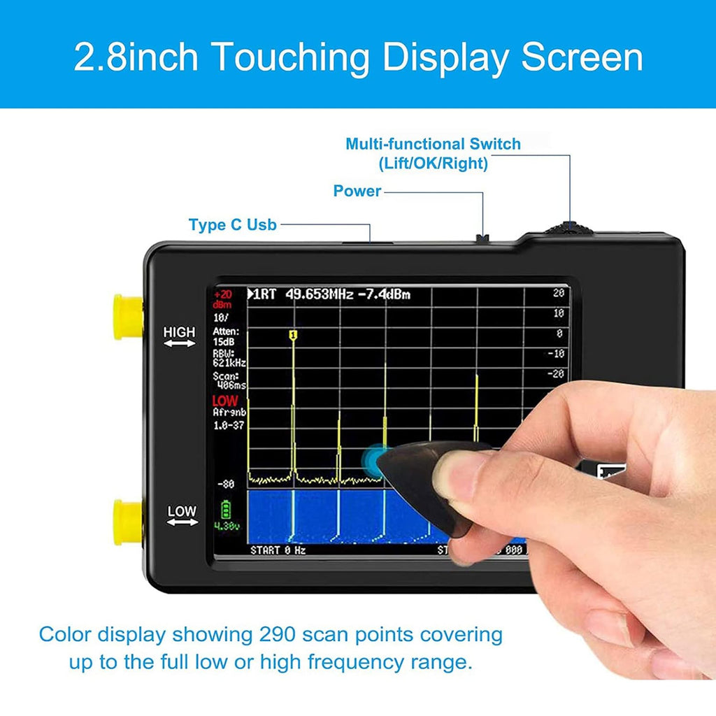 2.8inch Touchscreen 100KHz-960MHz Spectrum Analyzer A496214