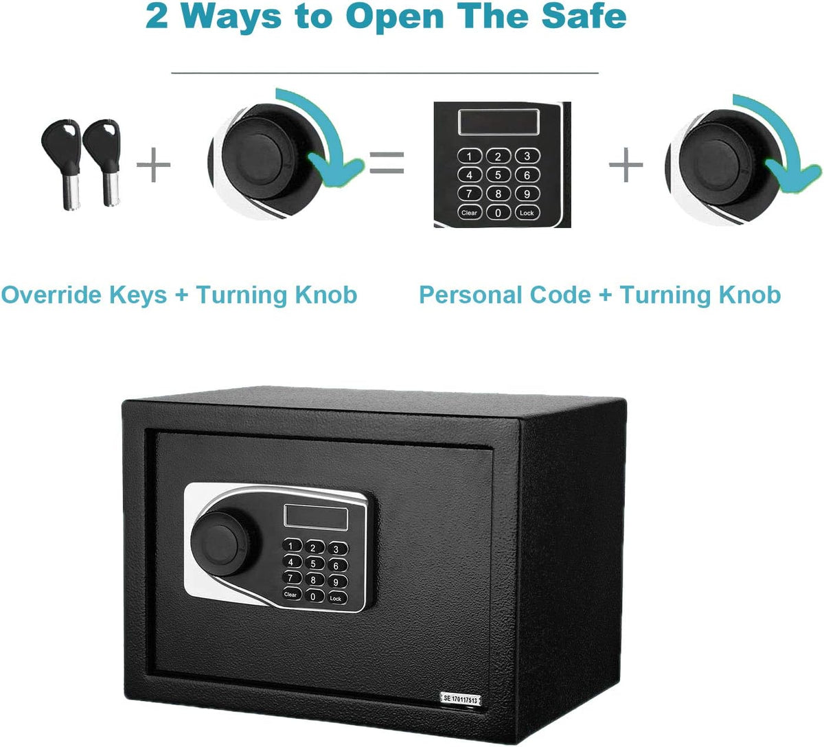0.57 Cubic Feet Electronic Security Digital Safe V3759