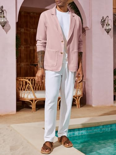 Mens Casual Linen Blazer Suit Jacket Z9204