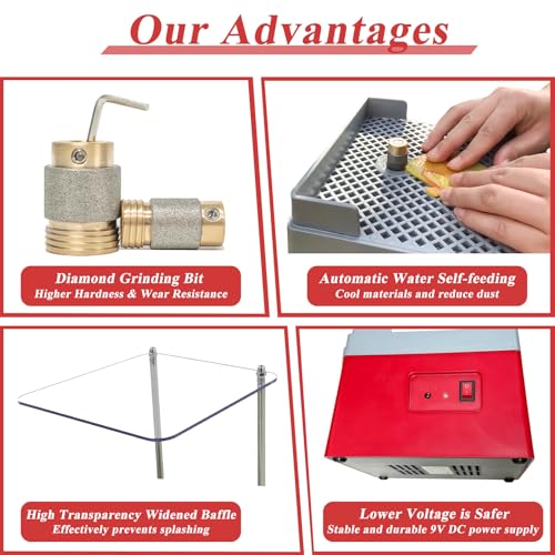 Portable Glass Grinder with 5/8" Diamond Grinder Bit W669613