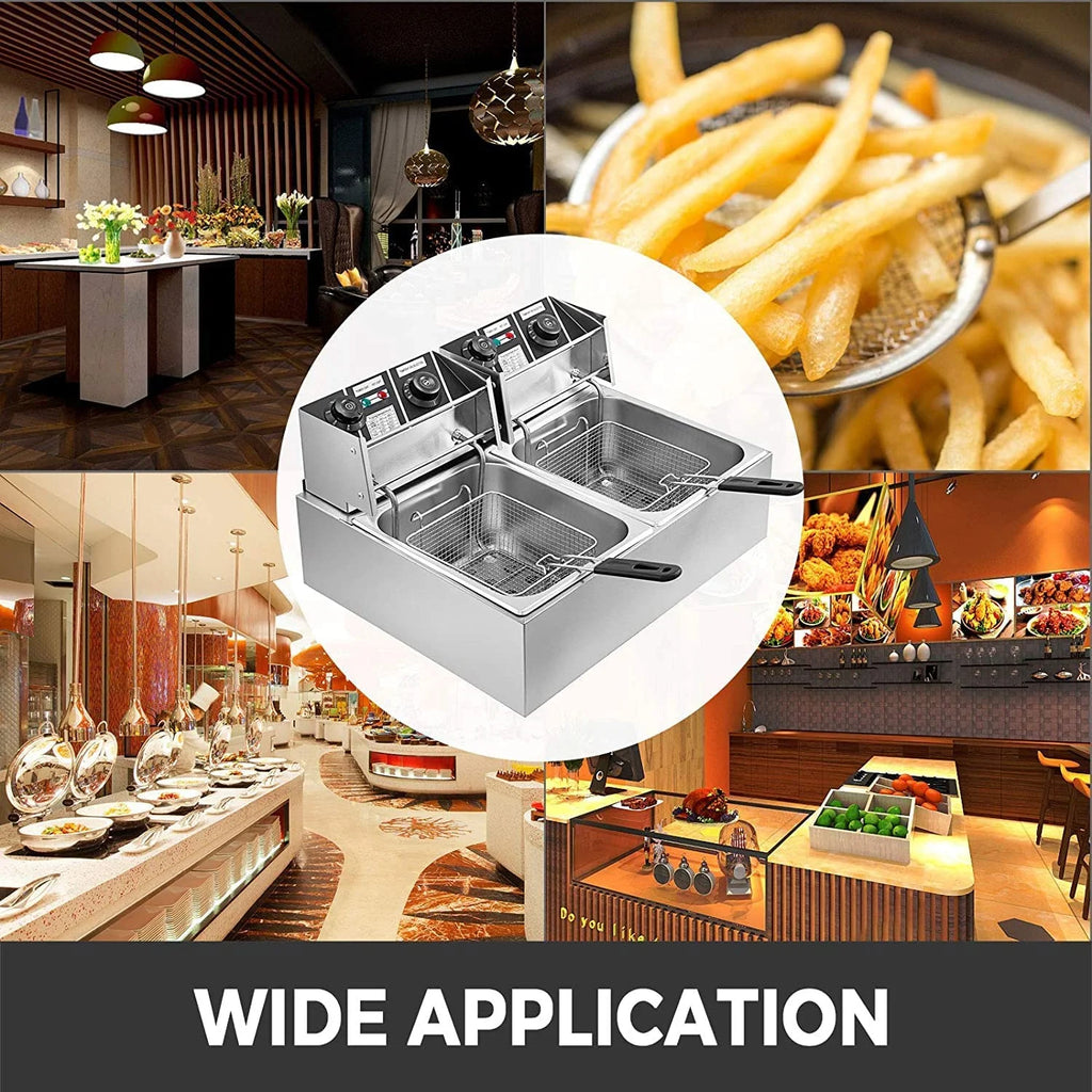 Stainless Steel Electric Deep Fryer with Basket N58578