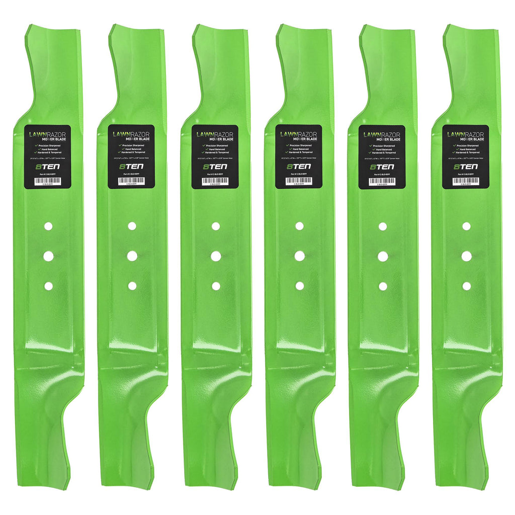 6 Pack 38 inch Green Lawn Mower Blade X275327