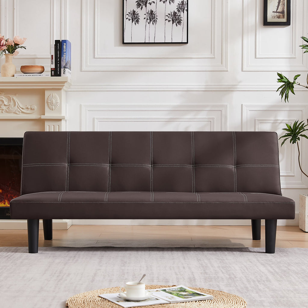 Bruno Black PU Convertible Sofa Bed K962