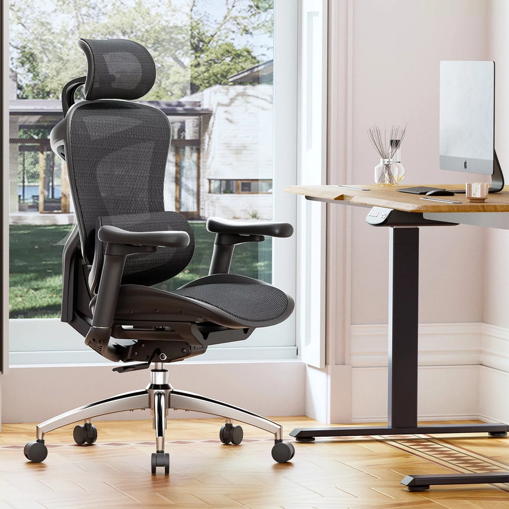 Black Ergonomic Mesh Office Chair with Lumbar Support X2777