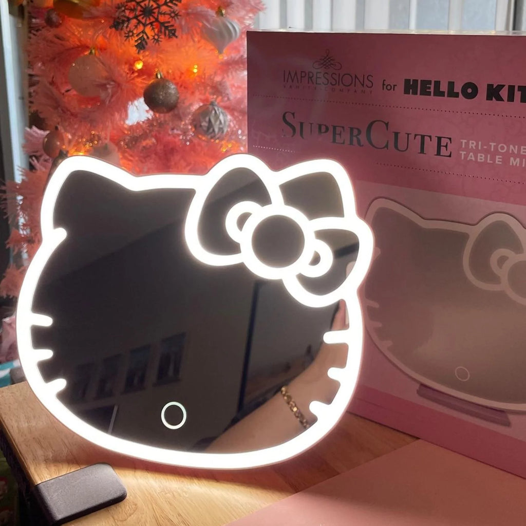 LED Table Mirror with Lights and Touch Sensor Switch J104554
