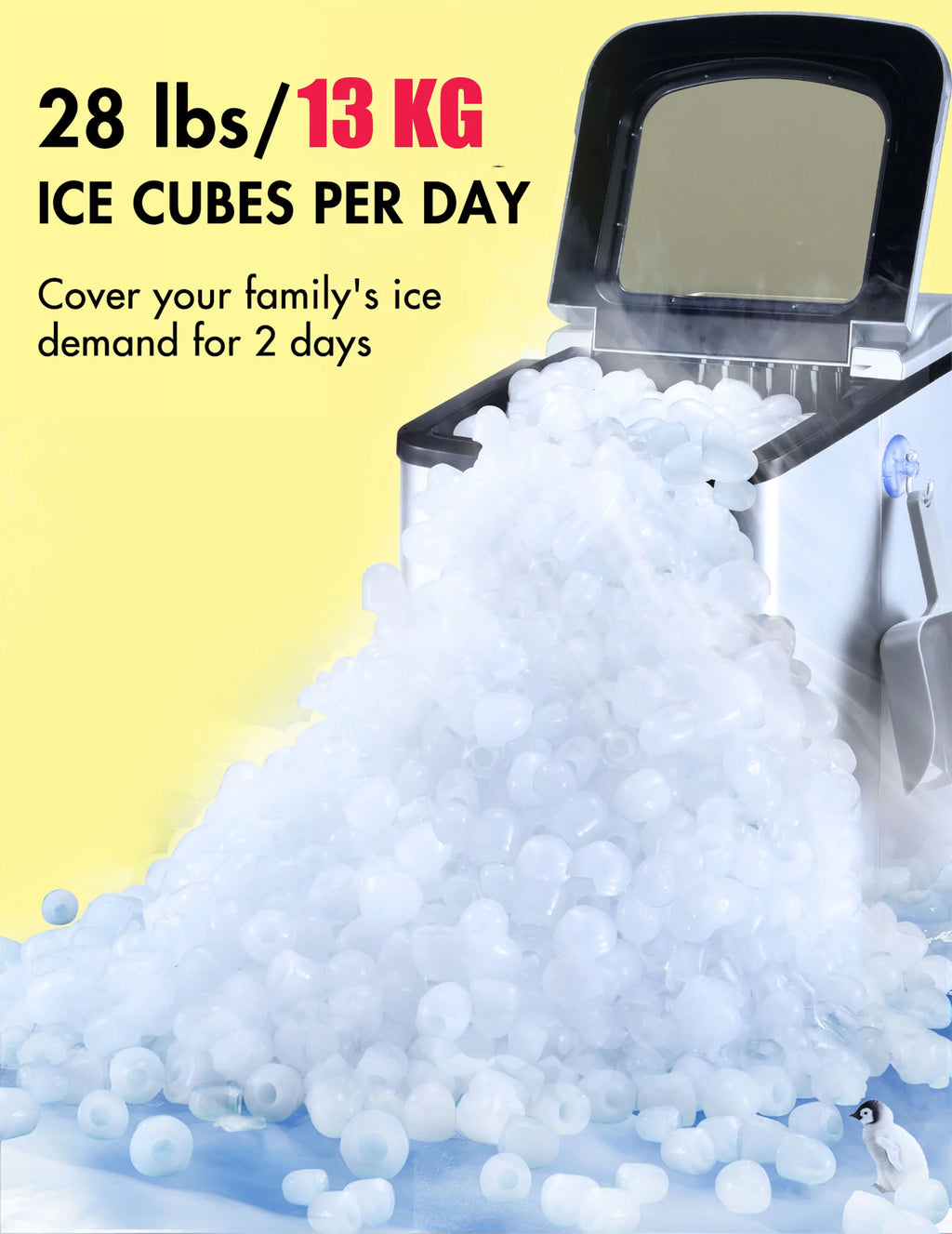 Portable Countertop Ice Maker 26lbs/Day T50396