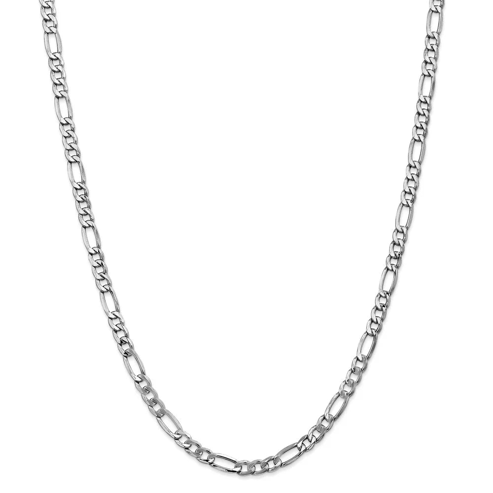 14kt White Gold Figaro Chain 22 inch Lobster Clasp R932269