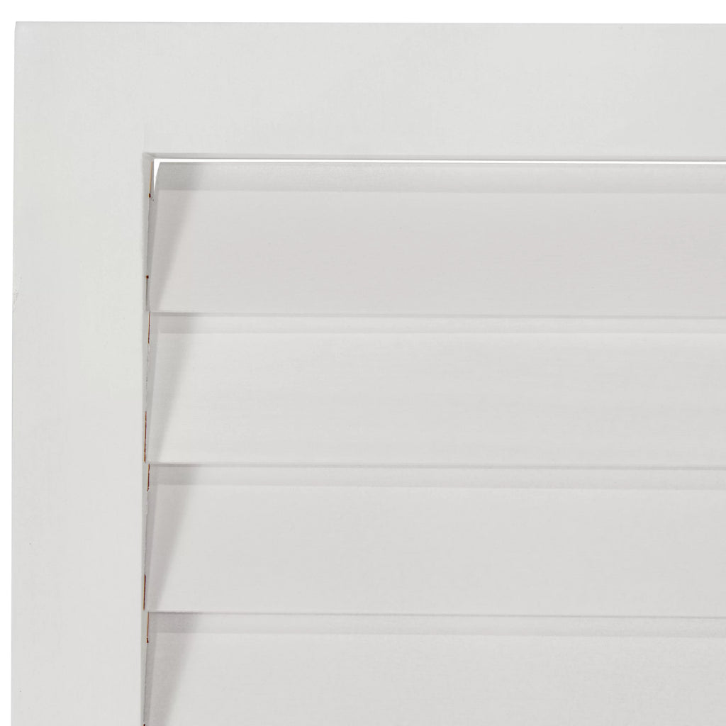 6 ft. Tall Wooden Louvered Room Divider White - 4 Panel C8446