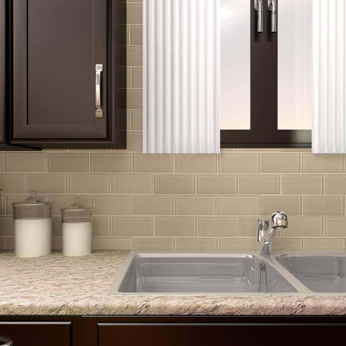 Sandstone Glass Wall Tile V80661